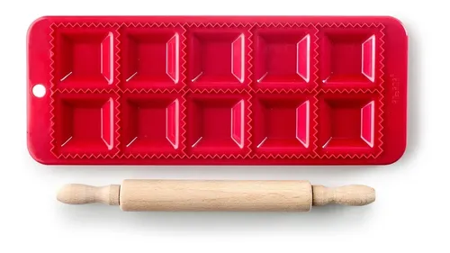 Molde Para Ravioles Cuadrado + Rodillo 30x12 Cm Marca Ibili 2 Molde Para Ravioles Cuadrado + Rodillo 30x12 Cm Marca Ibili – Image 2