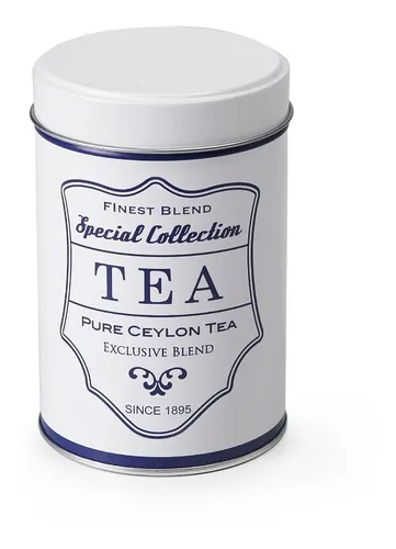 Bote Metálico Para Te Redondo Blanco 13 Cm Marca Ibili 1 Bote Metálico Para Te Redondo Blanco 13 Cm Marca Ibili