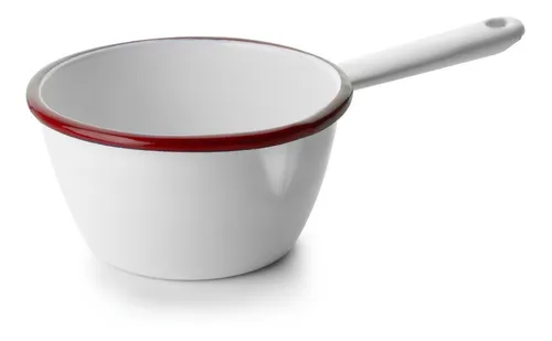 Cazo De Peltre Con Pico Blanco Y Rojo (10 Cm) Marca Ibili 1 Cazo De Peltre Con Pico Blanco Y Rojo (10 Cm) Marca Ibili