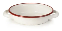 Cacerola Blanca Con Rojo De Peltre 14 Cm Marca Ibili
