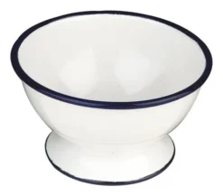 Bowl Con Pie O Copa De Peltre Blanco 12 Cm Marca Ibili