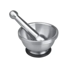 Mortero O Molcajete De Acero Inoxidable Marca Ibili