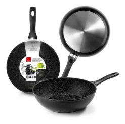 Wok Para Inducción Libre Pfoa Estilo Piedra Marca Ibili