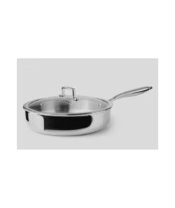 SARTÉN GUISERA CON TAPA TRIPLY NATURAL 28CM IBILI 653028