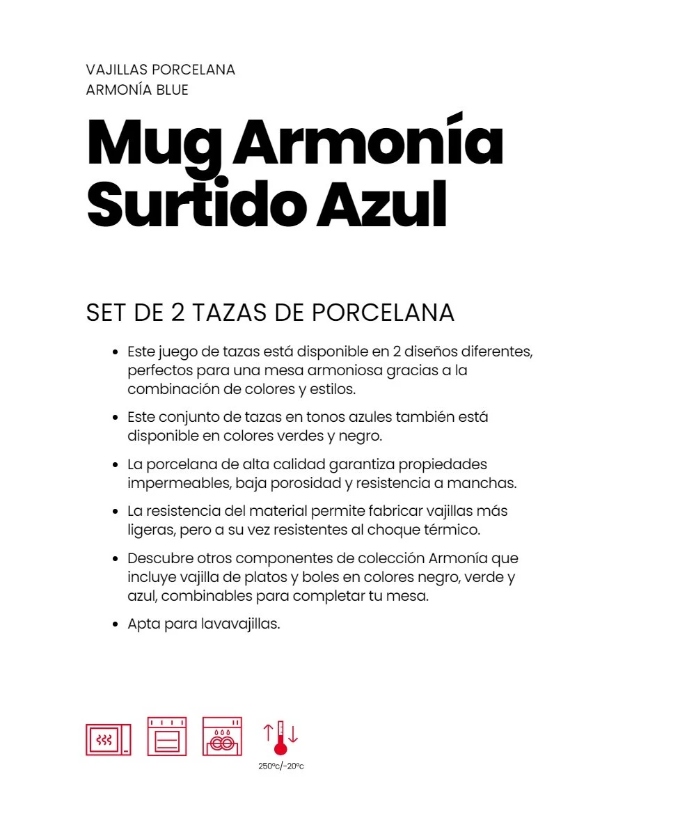 SET MUG ARMONIA AZUL 0,36 LITROS IBILI 692000 3 SET MUG ARMONIA AZUL 0,36 LITROS IBILI 692000 – Image 3