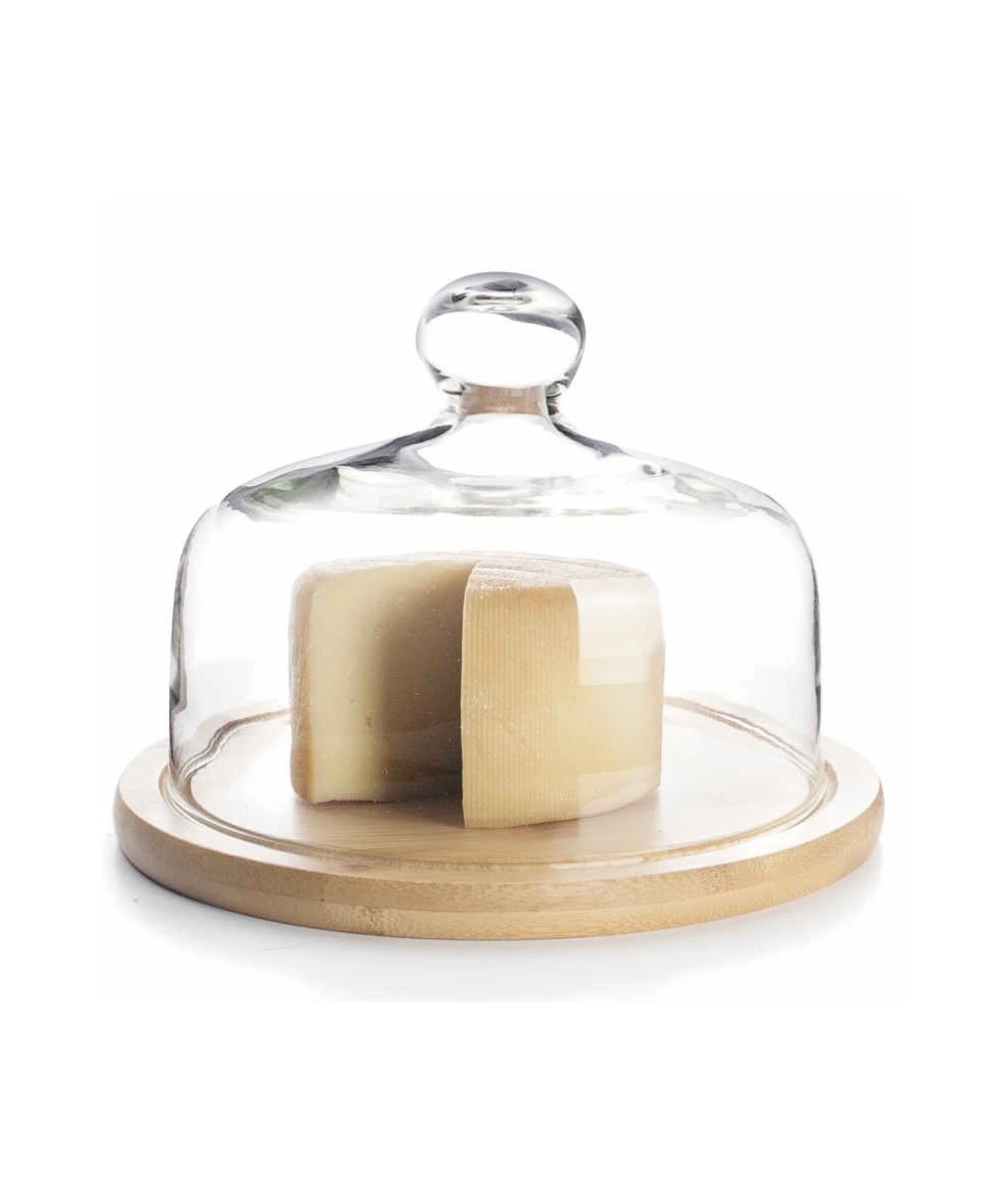 TAPA DE CRISTAL CON BASE DE MADERA 18CM IBILI 715518 2 TAPA DE CRISTAL CON BASE DE MADERA 18CM IBILI 715518 – Image 2