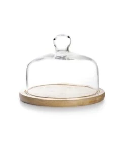TAPA DE CRISTAL CON BASE DE MADERA 20CM IBILI 715520 -Ibili Magasin tapa de cristal con base de madera 20cm ibili 715520 2